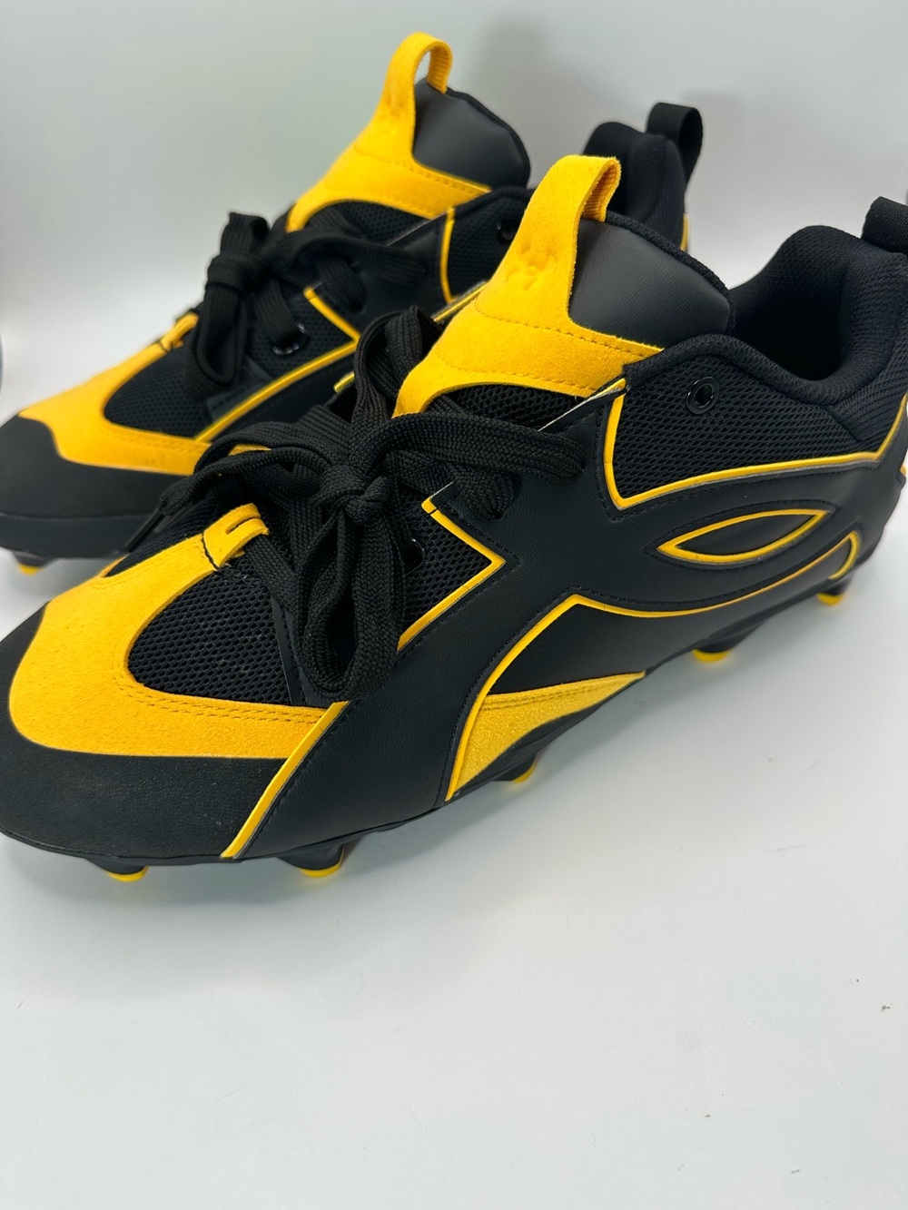 Under Armour Yard Icon TPU Black Gold Baseball Cleats 6010140-002 Mens Size 12